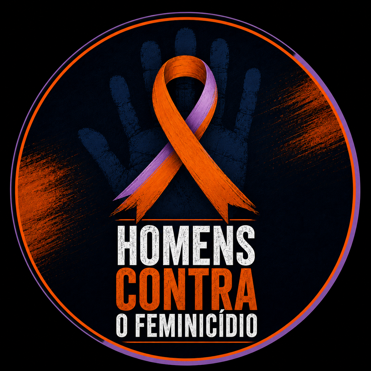 Selo oficial do Movimento Homens contra o Feminicídio